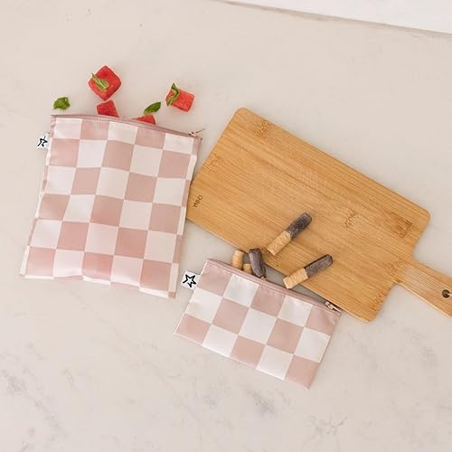 Miniatura 8 de Tiny Twinkle Paquete de 5 bolsas reutilizables para aperitivos, lavables a máquina, PFAS, PVC, BPA, sin ftalatos, reutilizables, seguras para