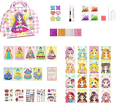 Craft Kits Makeup Toy with Sticker Book and Fashion Accessories for Girls Creative Art Craft Activity Toy Girl Sticker Activity Book