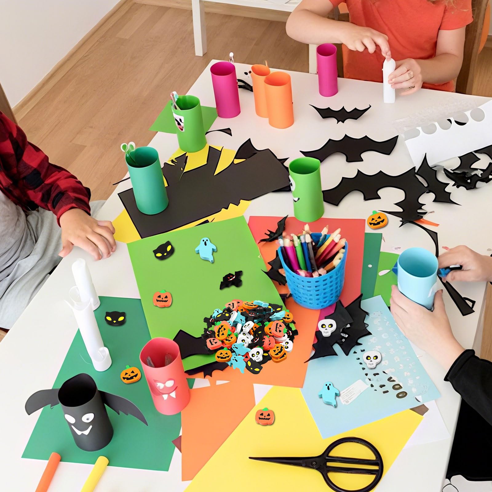 24 Pcs Halloween Mini Erasers for Halloween Gifts,Halloween Cute Small Erasers Bulk with Fun Pumpkin Ghost Bat,Eraser Trick or Treat Party Favors Gift Bag Filler for School Classroom Rewards Prizes - Image 6