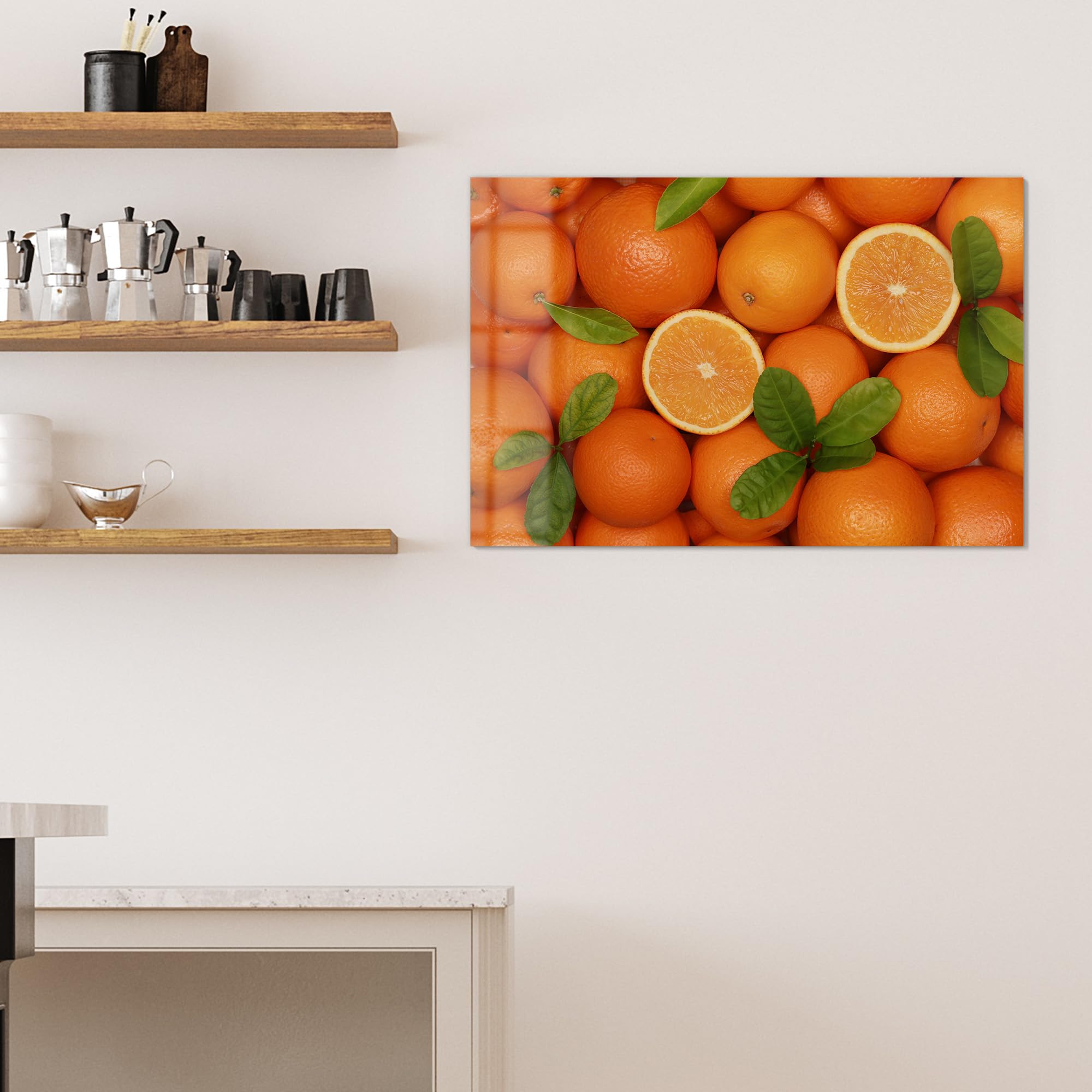 DEQORI Szklana tablica magnetyczna | wymiary 90 x 60 cm | motyw "Świeżość witamin" | tablica memo ze szkła | tablica magnetyczna z magnesami, długopisem i ściereczką do kuchni i biura | tablica