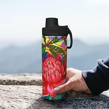 Amazon | 和風 和柄 水筒 保温 保冷 532ml 18oz 軽量 ステンレス