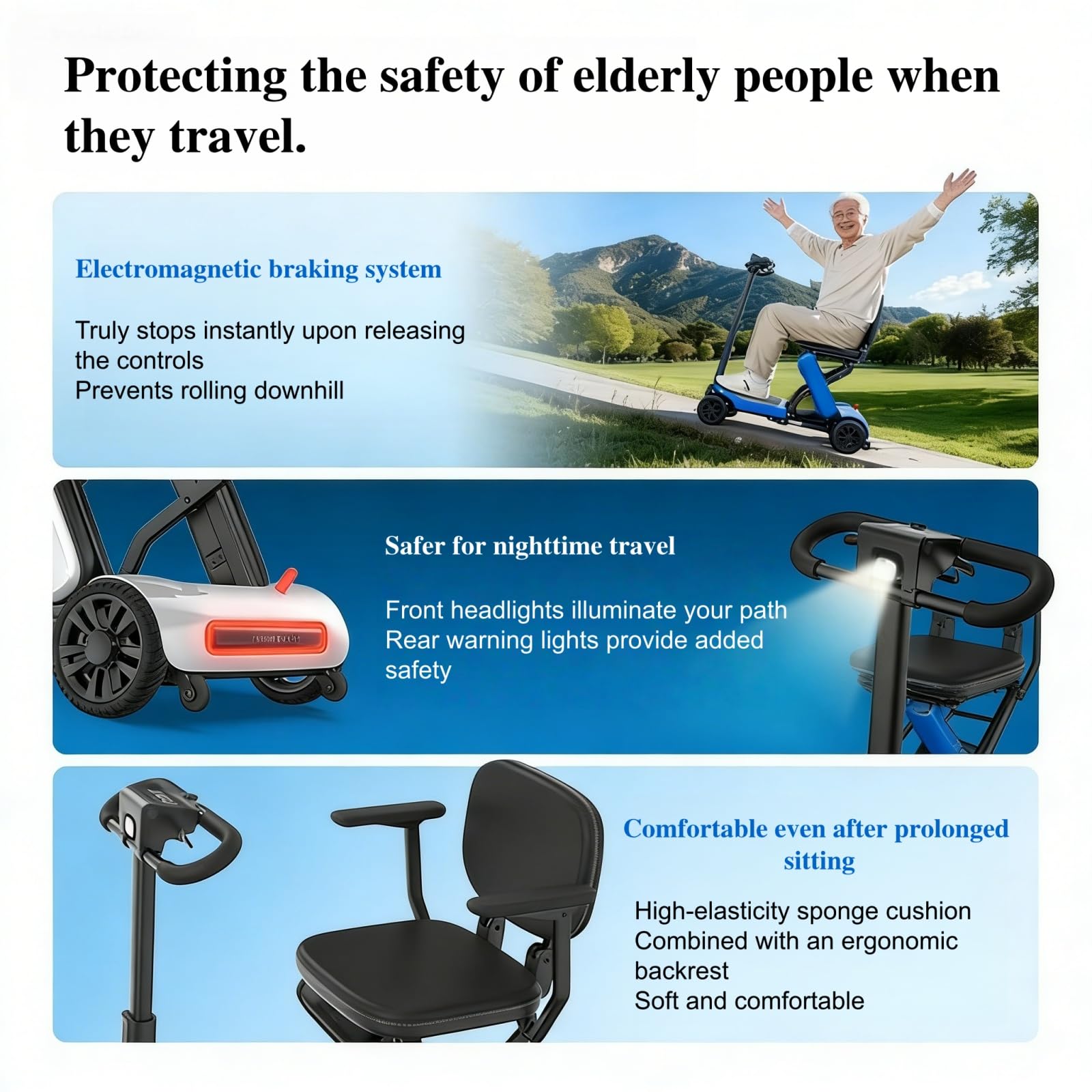 Patinete Ligero, Scooters De Movilidad Para Adultos, Marco De Aleación De Aluminio, Motor Cepillado De 180 W, Freno Electromagnético,Para Ancianos Y Discapacitados. Green,6A