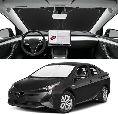 Miniatura 32 de Parasol de parabrisas de ajuste personalizado para Nissan Titan 2017-2024, bloquea los rayos UV y el calor, parasol de ventana delantera, fácil