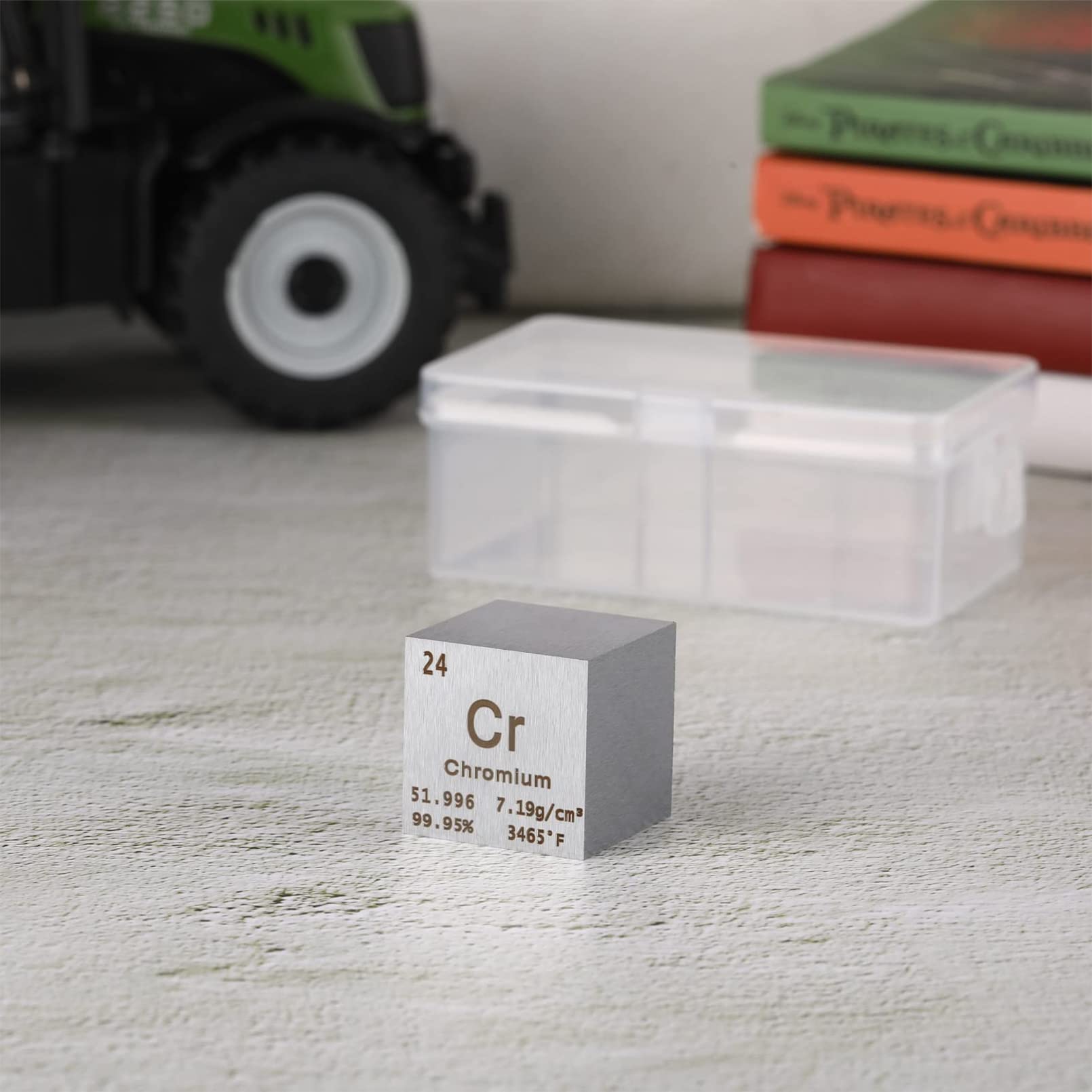 Chromwürfel, 25,4 mm (25,4 mm) – Dichtewürfel aus reinem Metall mit hoher Dichte, für Sammlungen von Elementen, Laborexperimente, Freizeitmaterialien
