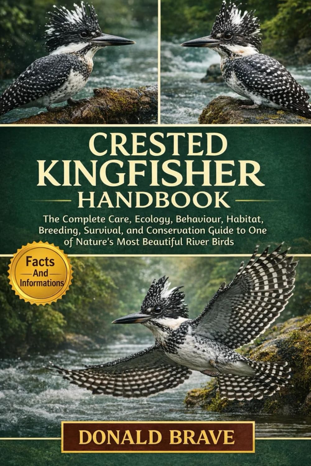 CRESTED KINGFISHER HANDBOOK: The Complete Care, Ecology, Behaviour, Habitat, Breeding, Survival, and Conservation Guide to One of Nature’s Most Beautiful River Birds.