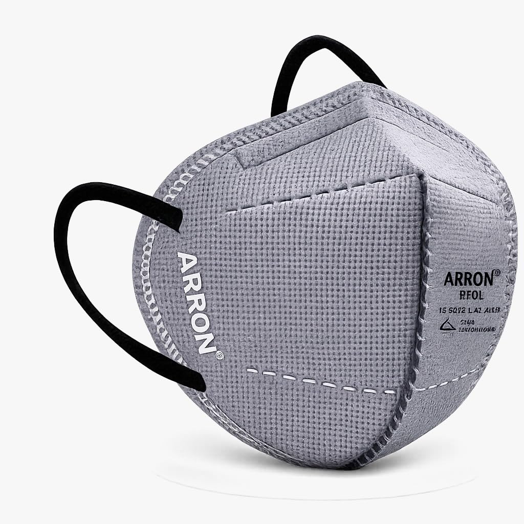 ARRON RF01 Grey Disposable Mask with Ear Loop, Pack of 50 | 5 Layer Filtration, Adjustable Nose Clip-image-44