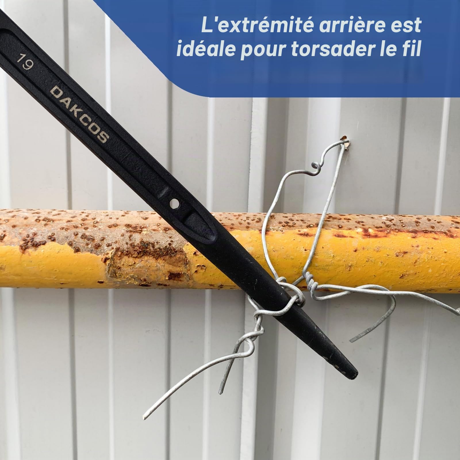DAKCOS Clé d'échafaudage 2 pièces 19/22 mm Cliquet d'échafaudage réversible droite/gauche Cliquet d'échafaudage en CR-V