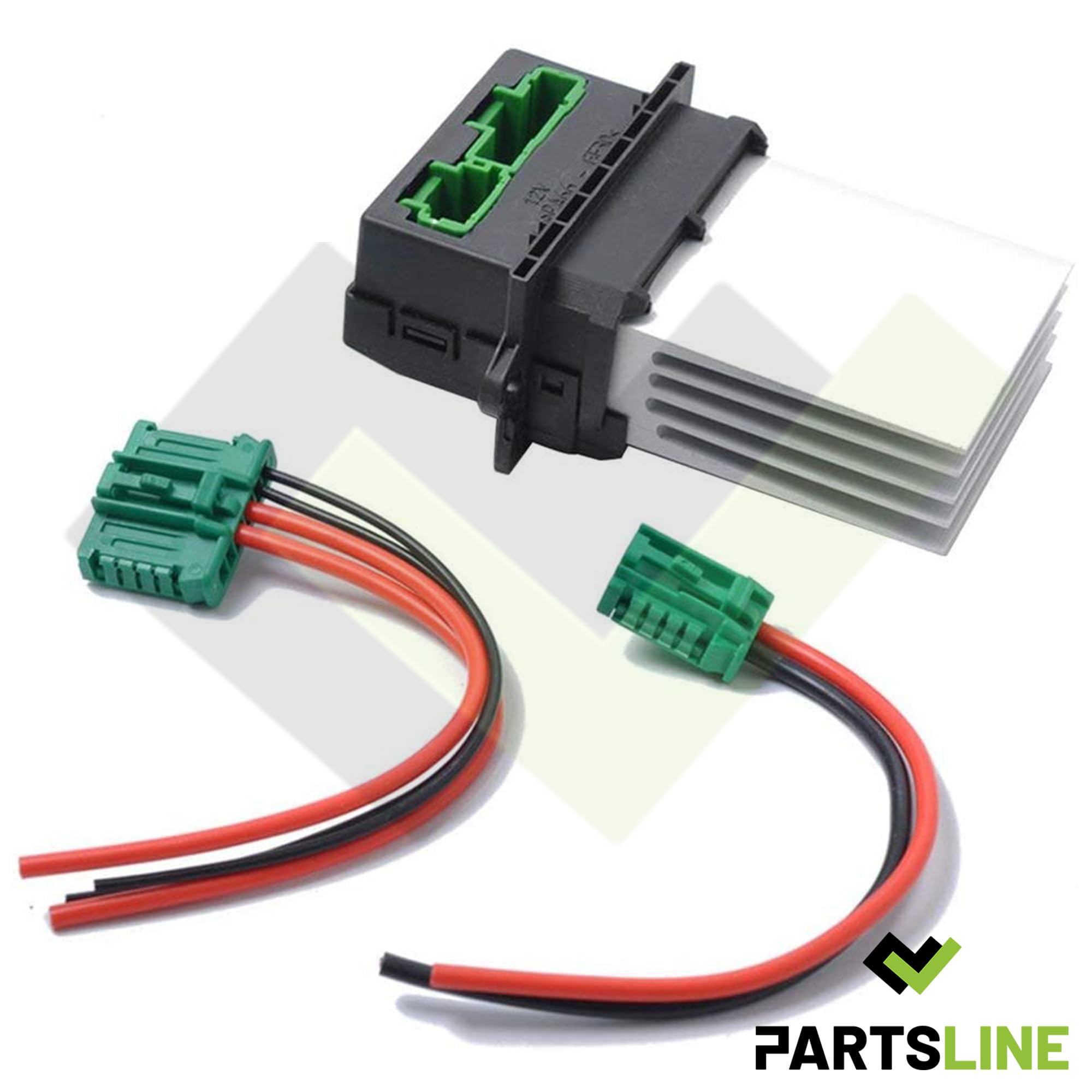 Partsline Kit résistance + connectique de module de ventilation climatisation compatible avec C2, C3, C5, Micra 3, Note, 1007, 207, 406, 607, Clio 3, Modus, Scénic, Twingo 2 6441L2 6441P3 7701048390