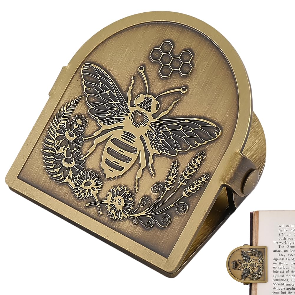 CRASPIRE Bee Travelers Notebook Clip Vintage Journal Binder Honey Flower Daisy Metal Brass Decorative Page Binder Clamp File Holder Bookmark for Book Planner TN Art Documents Reading Accessories โ image 1