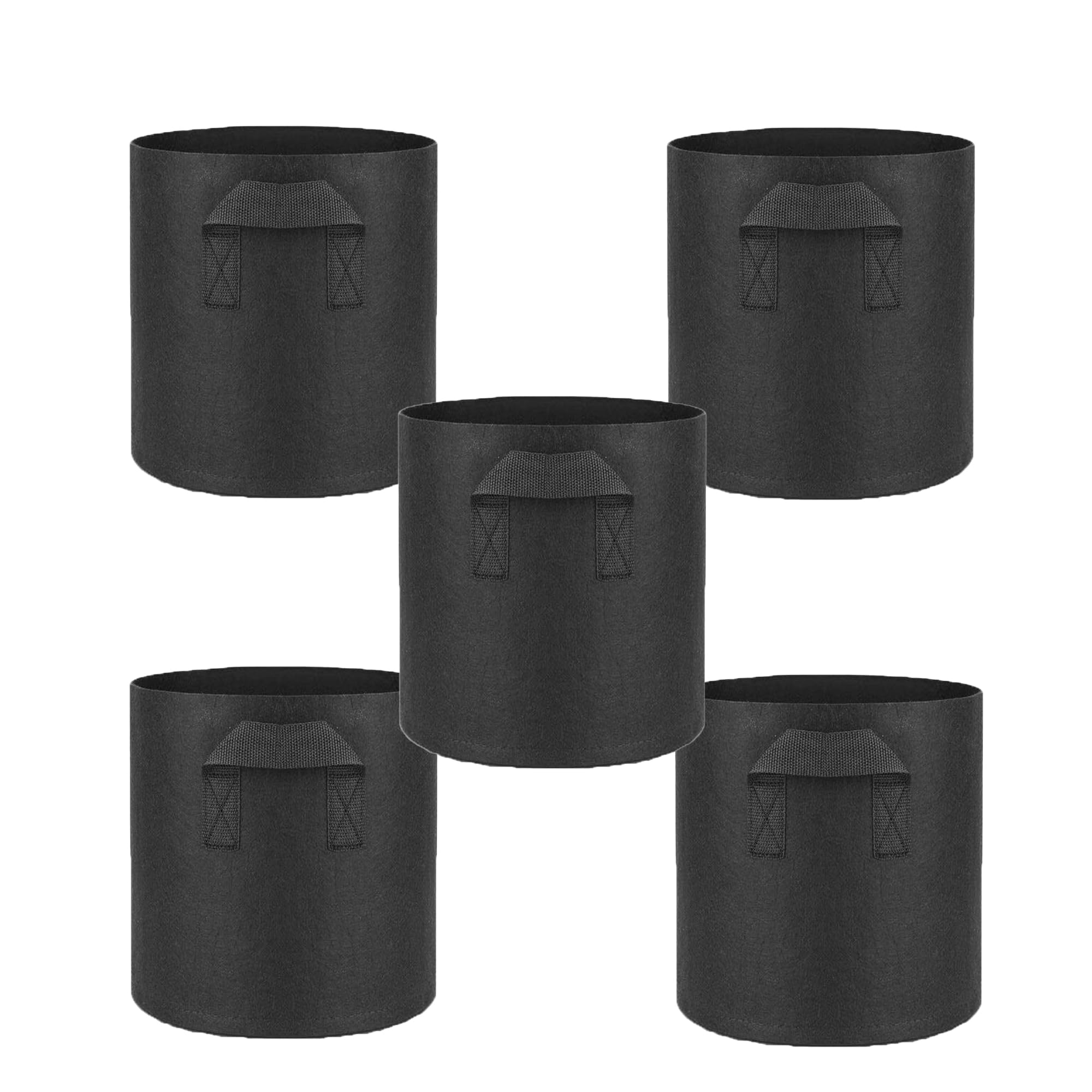 YOOBABOOGrow Bags,5 Pack 5 Gallon Grow Bags,5 Gallon Fabric Pots Cloth Pots Cloth Grow Bags Root Pouch,Used for Plant Plantinggrowing Bags for Vegetables