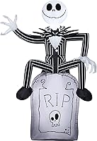 Vista 1 de Gemmy Airblown - Jack Skellington inflable en lápida Disney, 3.5 pies de alto, multicolor