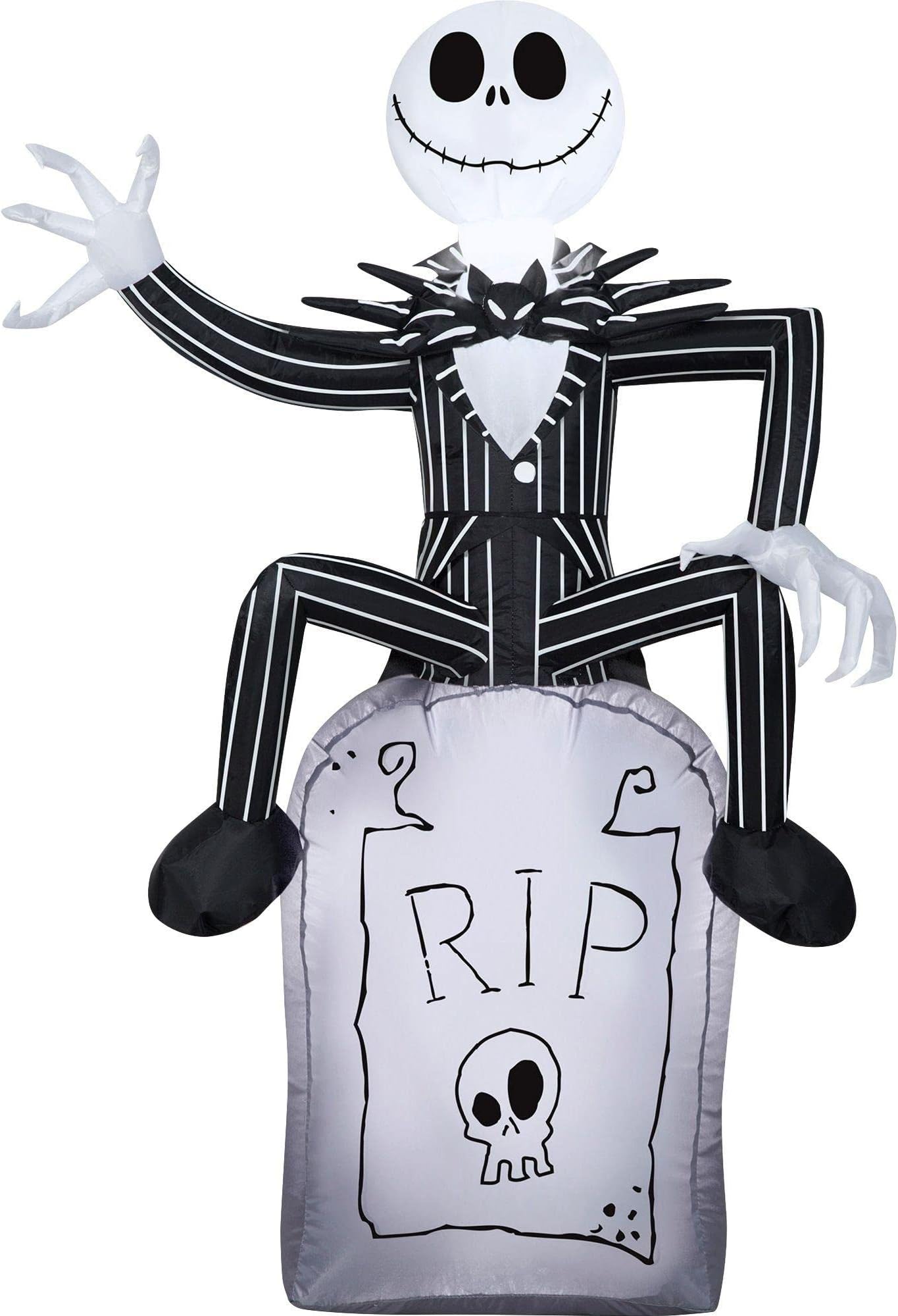 Jack Skellington On Tombstone Airblown Inflatable 3.5' Tall