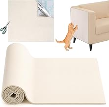 Self-Adhesive Cat Scratching Mat, Trimmable Cat Scratch Protector, DIY Anti Scratch matt for cats, Climbing Cats Scratch Pad for Furniture, Walls & Sofas (Beige, 40x100cm)