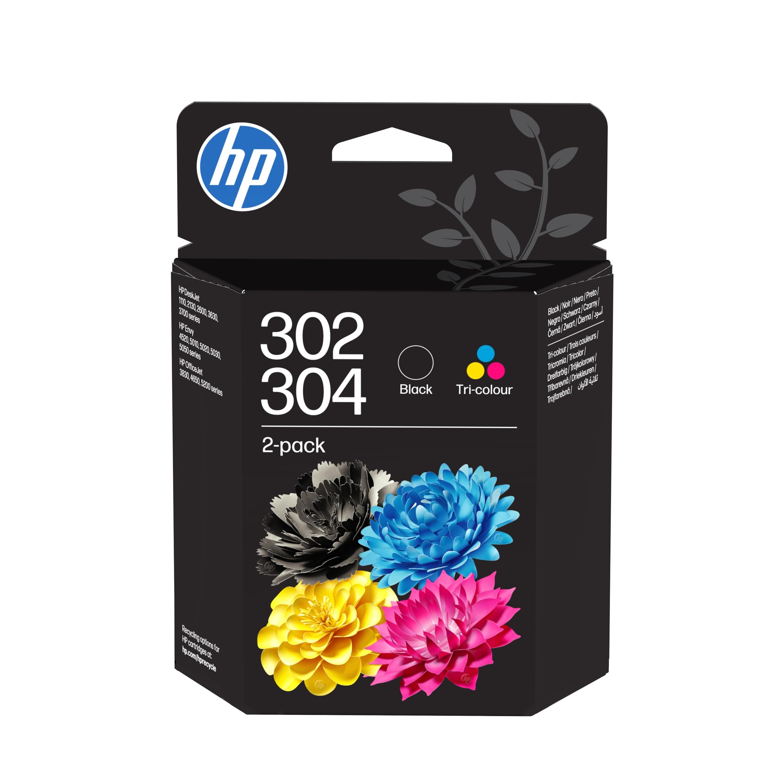 HP 302/304 Noir et Trois Couleurs, Lot de 2 Cartouches Encre Originales