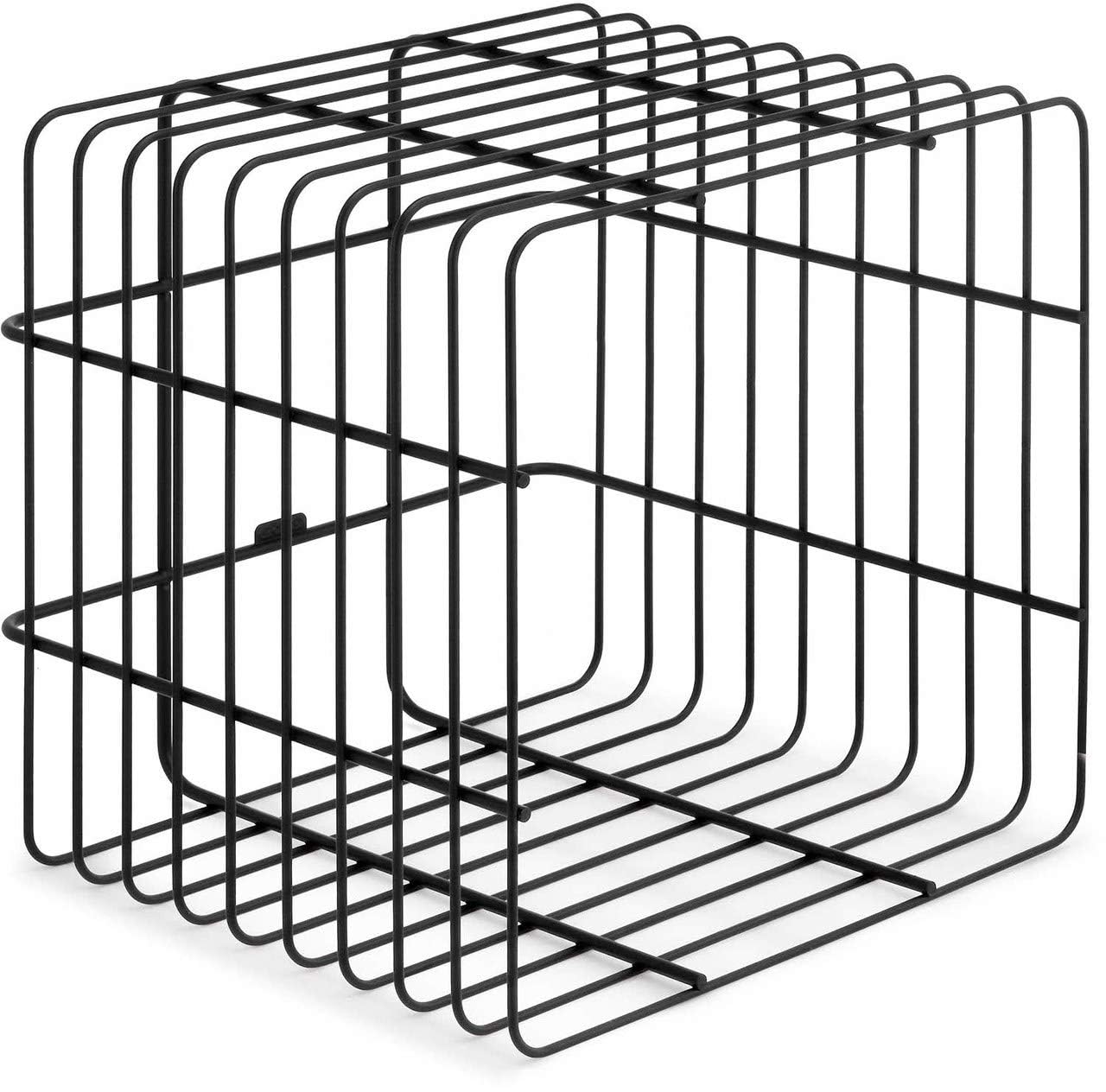 Zomo VS-Rack Cube Vinyl Regal – 348 x 348 x 315 mm - Schwarz - Pulverbeschichteter Stahl - Metall Schallplattenständer für 100–120 LPs – Modular erweiterbar