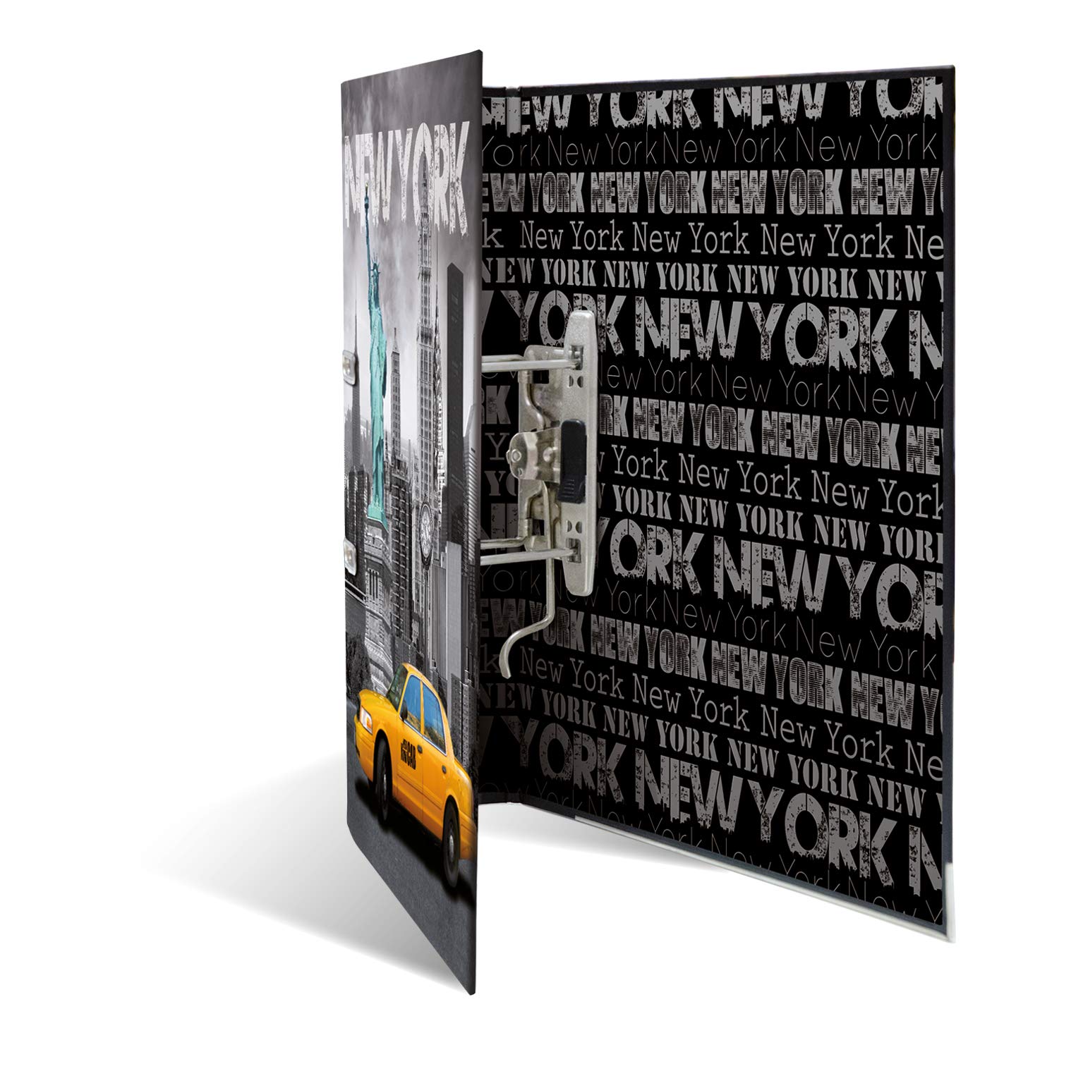 HERMA Ordner A4 New York USA Set, 10 Stück, 7 cm breit, Kinder Ringordner mit Städte Motiv, bunter Aktenordner mit Innendruck für Jungen und Mädchen