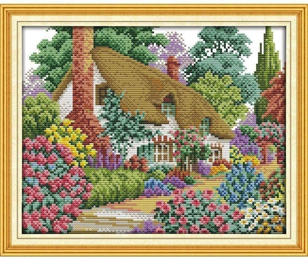 White Tigers Cross Stitch Kit For Beginners - Stamped 11CT Needlepoint DIY 45x55cm