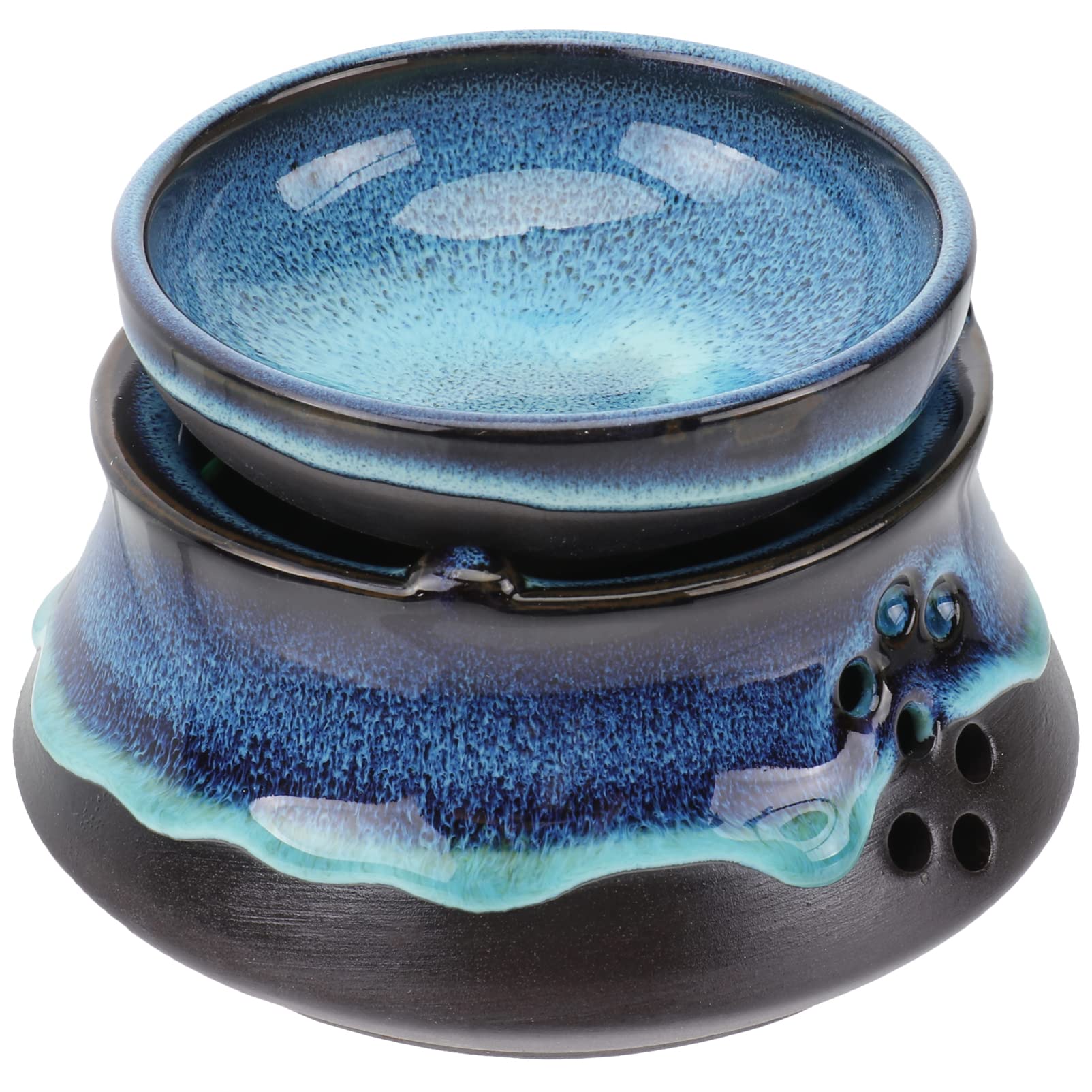 Luxshiny 1pc Ceramic Tea Warmer with Cup Traditional Japanese Style Heating Tool for Tea Simple and Elegant Design for Home Use Easy to Operate