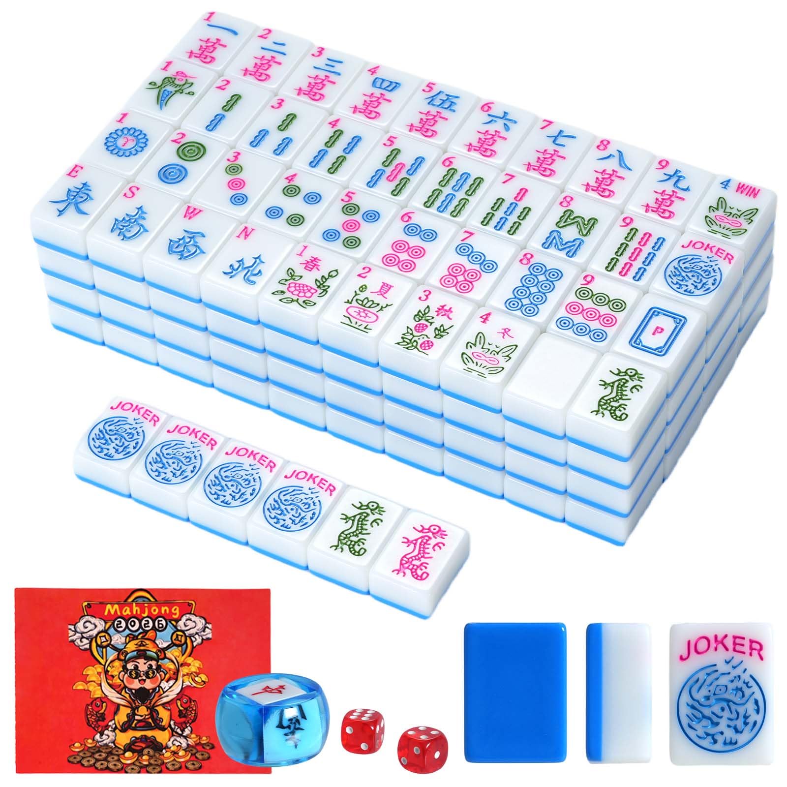 Photo 1 of MJDYTYT American Mahjong Tile Set, 166-Piece Portable