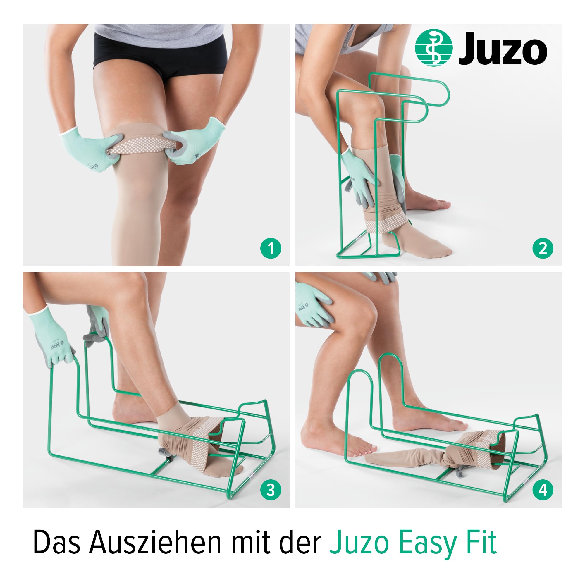 Juzo Easy Fit, Aus- & Anziehhilfe für Kompressionsstrümpfe mit & ohne Fußspitze, praktische Hilfe zum Ausziehen & Anziehen von Kompressionsbekleidung bei eingeschränkter Mobilität