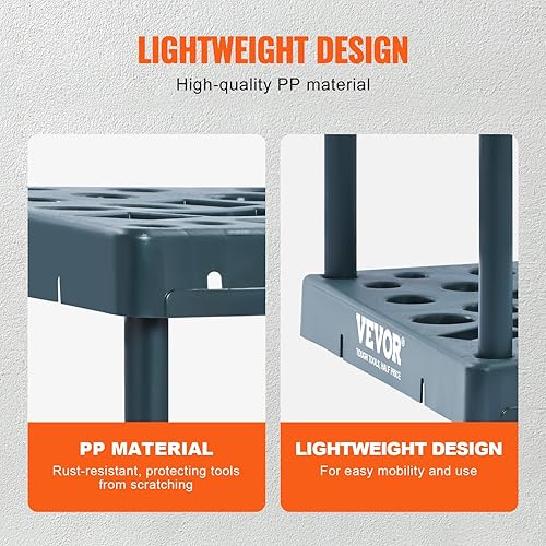 Miniatura 3 de VEVOR Organizador de herramientas de jardín, 19 ranuras, estante de torre de herramientas de patio para organización y almacenamiento de garaje,