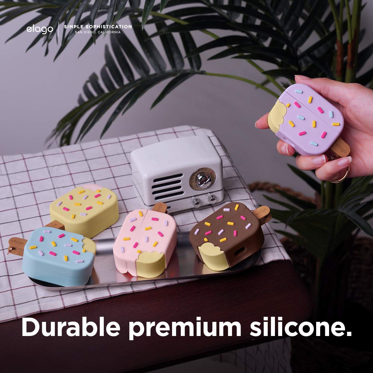 ICECREAM AIR POD SILICON CASE。 Amazon.com: elago Ice Cream Case Compatible with AirPods Pro