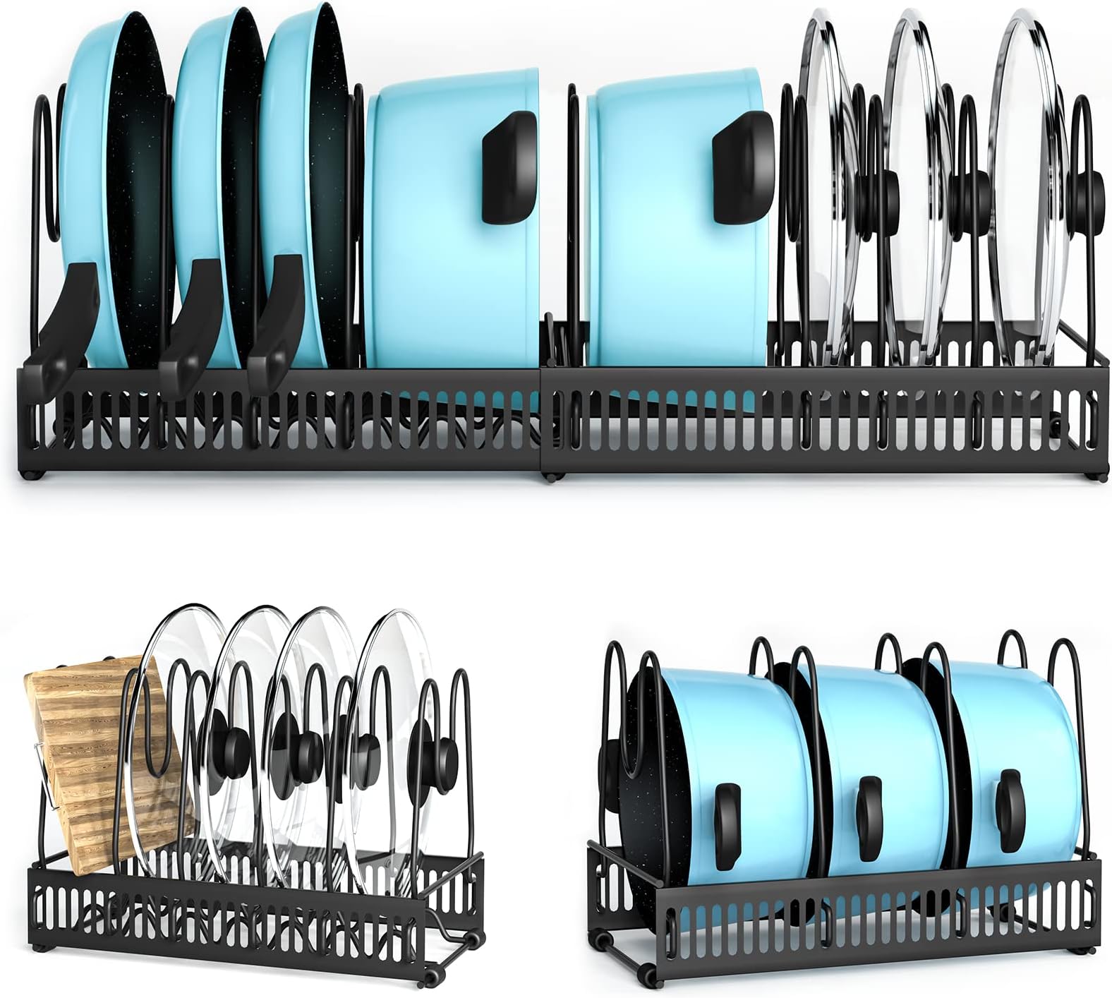SCLLNDA Porta Coperchi Pentole Porta Padelle Porta Padelle Salvaspazio - Foto 6