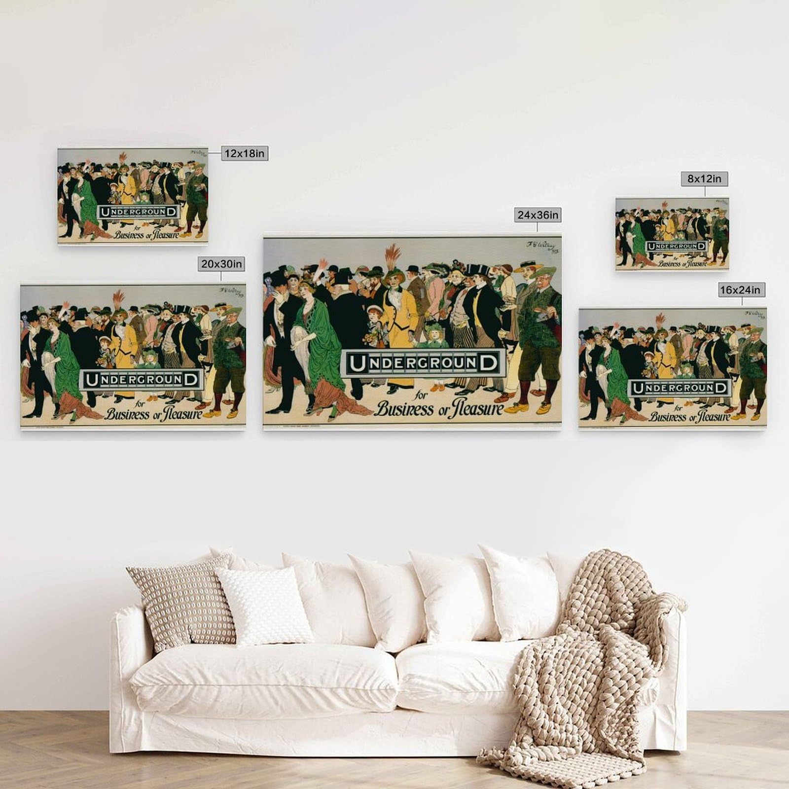 UNDERGROUND for Business Or Pleasure Poster Stampa su Tela Decorazione Pittura Soggiorno Arte Murale Camera Da Letto Pittura Pittura Moderna Home Boy Camera Stampa Pittura Ragazze Vacanze Wan