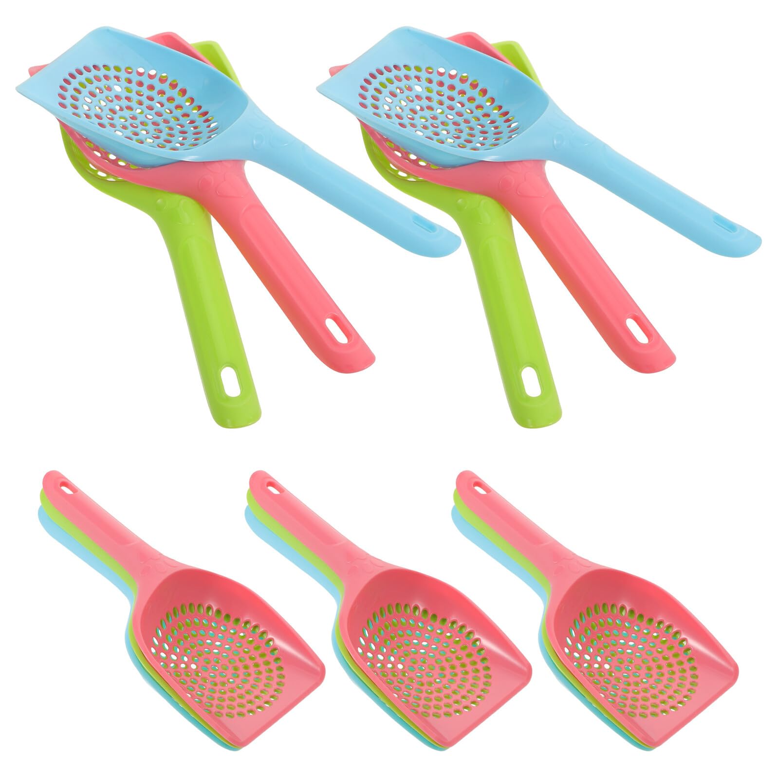 Toddmomy 15pezzi Paletta per Lettiera per Gatti Piccoli Fori Paletta di Plastica per Setacciare La Lettiera Raccoglitore per Escrementi per Gatti Cucchiaio per Sabbia per Portatile per Puli