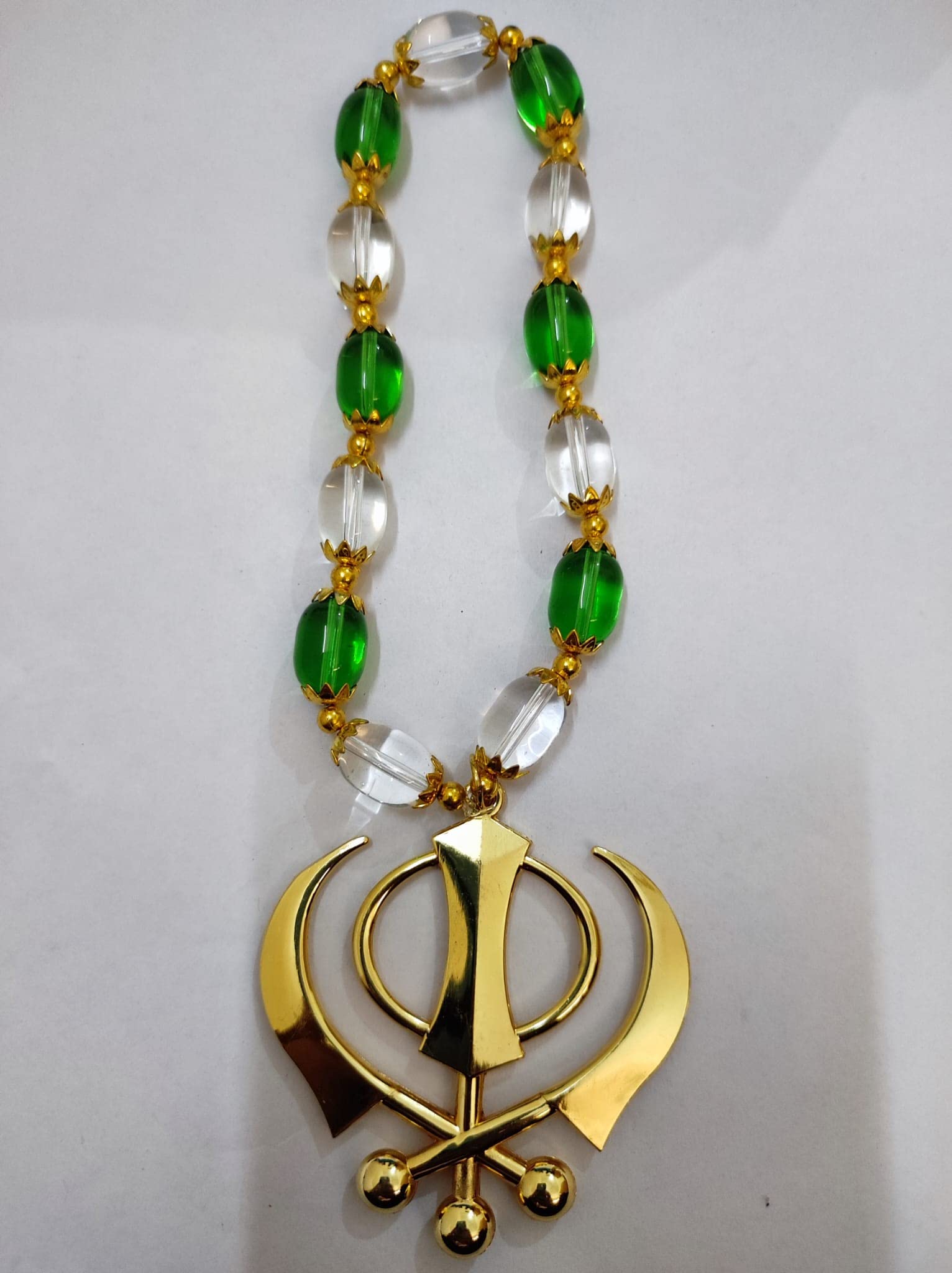 Car Dashboard Car Hanging Ornament of Sikh Religious Symbol Khanda Car Decor Khanda Gold