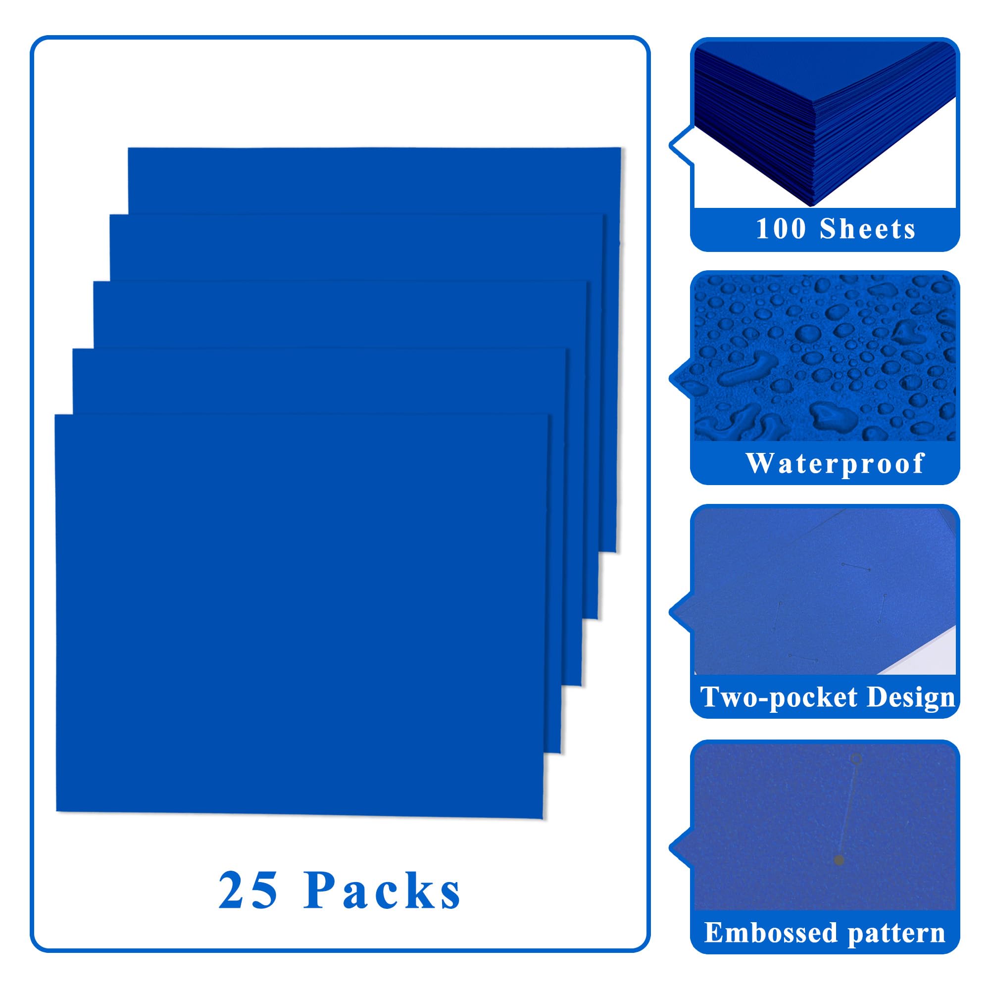 Zzrywuty 50 Packs Paper Folders With Pockets For Students - View #4