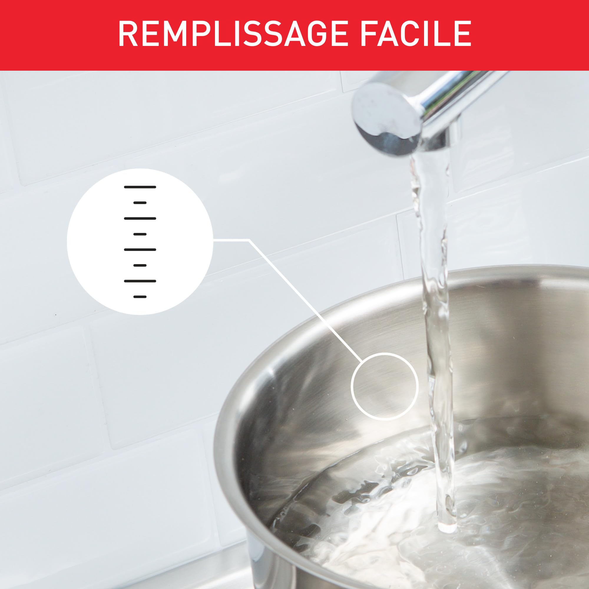 Tefal Couscoussier 24cm et panier vapeur, 4-5 personnes, Induction, panier vapeur petits trous, Couvercle en verre, 6,7L, Primary E3089504