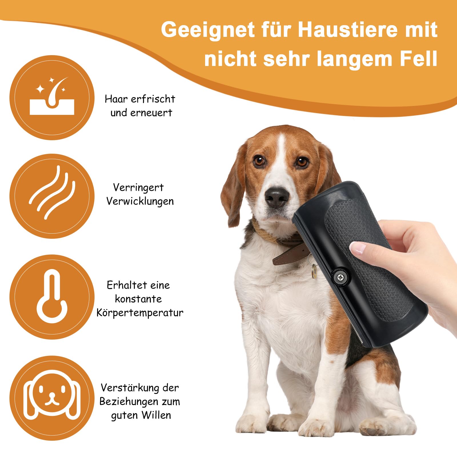 Pet Care Brush - Hundebürste - Fellwunder Bürste Hund - Deshedding Bürste für Hunde & Katzen - Haustierpflegebürste - Effiziente Haarentfernung und Pflege für kurzhaarige Haustiere