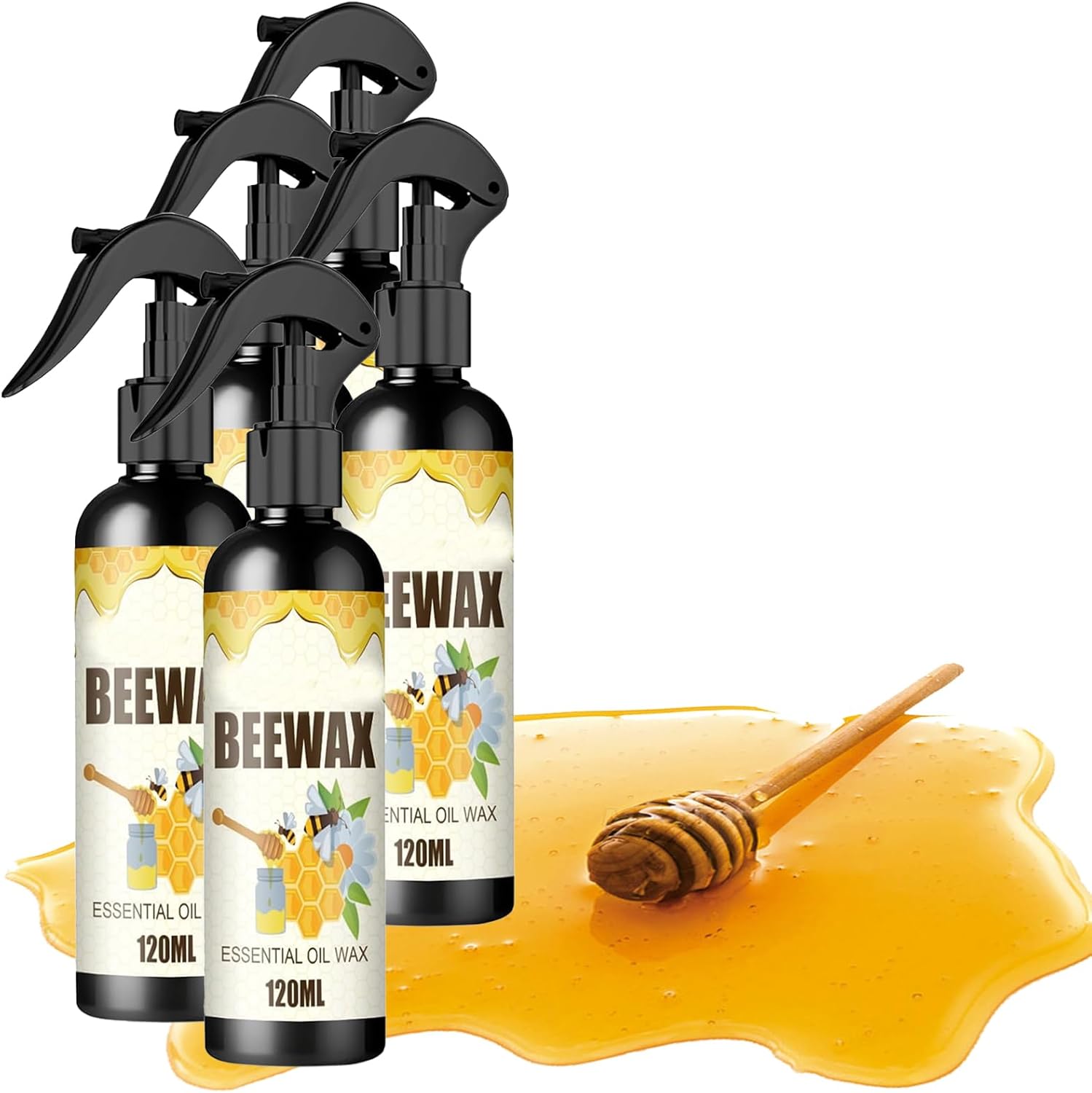 Spray de cera de abeja micromolecularizada natural, cera de abejas para muebles, el espray original de cera de abeja para pulido de muebles y