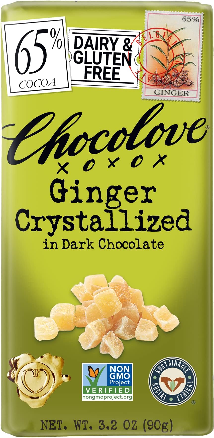 Chocolove Almonds & Sea Salt Dark Chocolate Bars 55