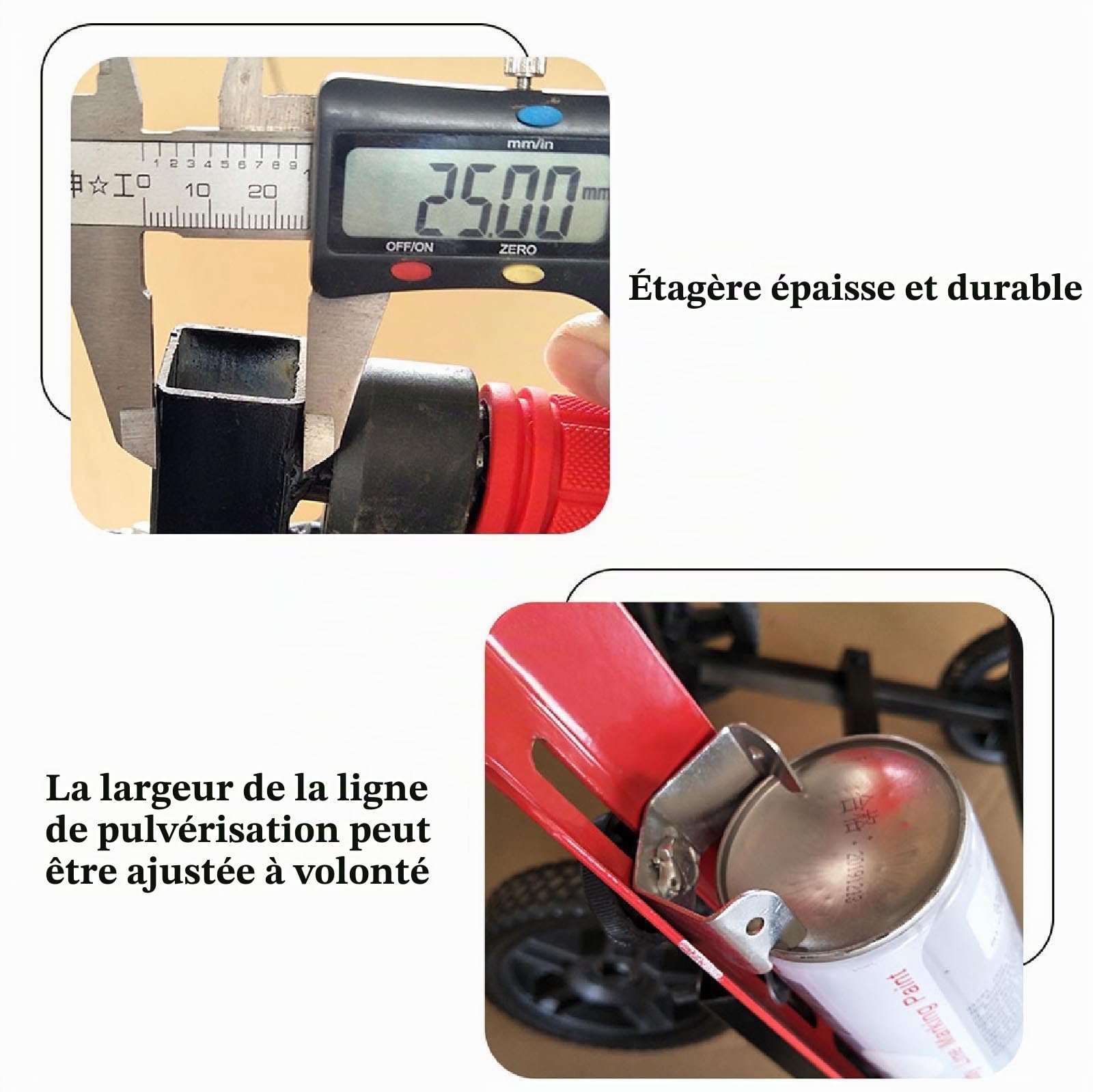 Machine de marquage de peinture par pulvérisation de route – Tracez des lignes droites, des courbes, des cercles | Largeur de 5 à 15 cm – Idéal pour les routes, les usines, les garages, les