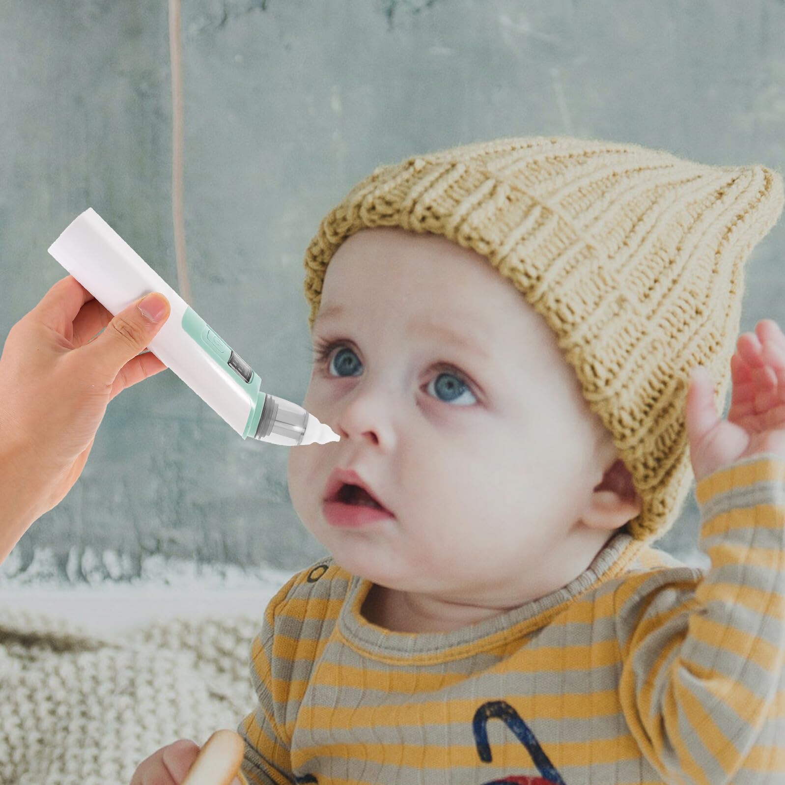 Elektrischer Nasenreiniger und Einfachem Reinigen mit Abnehmbaren Silikonspitzen Pp Material Nasensauger für Babys für Zuhause und Reisen