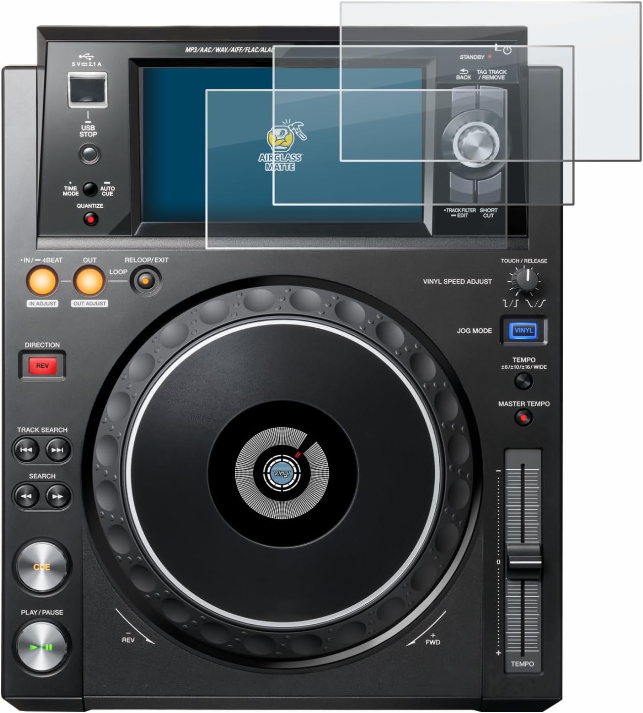 brotect Anti-Glare Glass Screen Protector Matte Compatible with Pioneer XDJ -1000MK2 (3 Pack) - Anti-Scratch 9H Protection Film