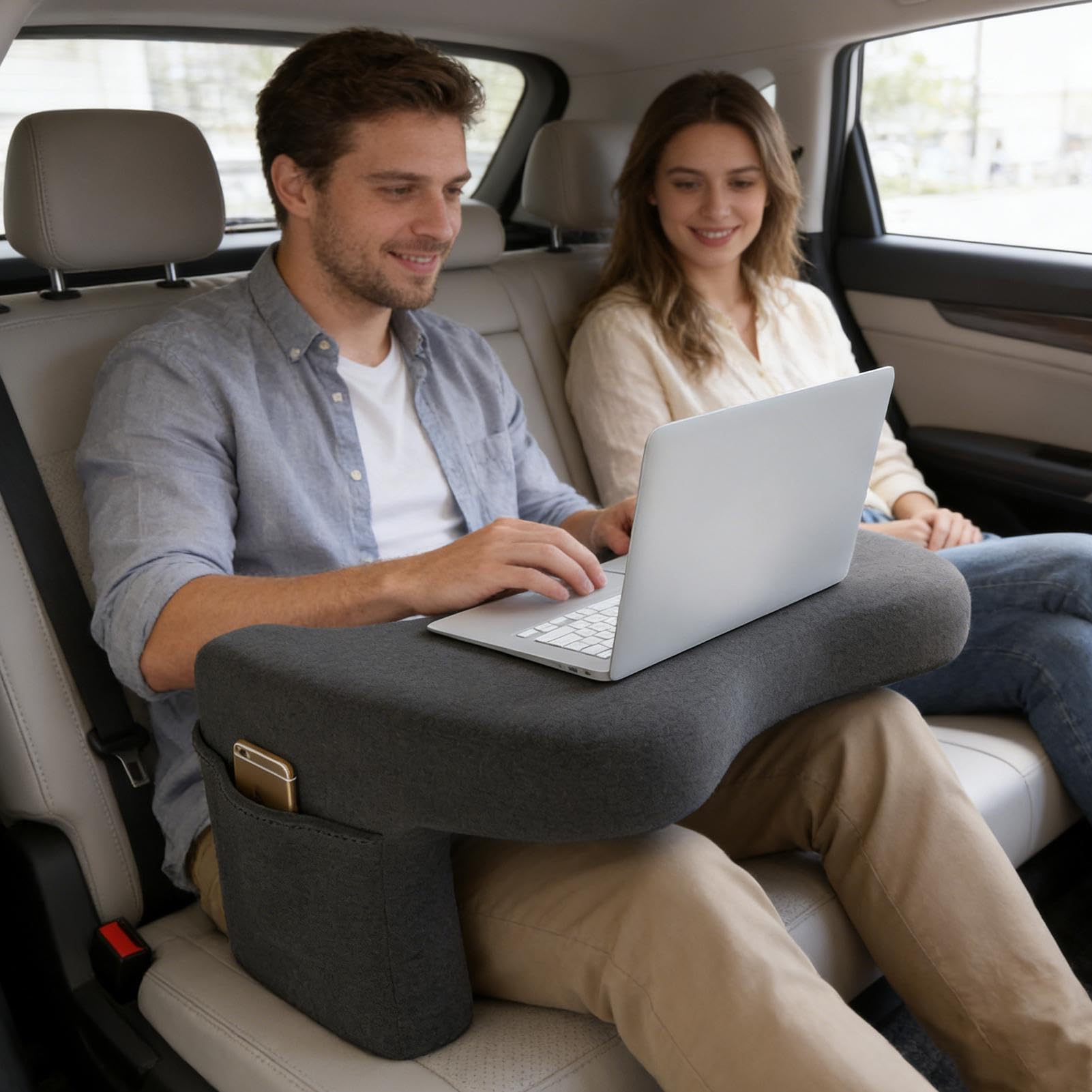 Cuscino da lettura per gaming, ergonomico, per laptop, con tasche, per gaming, per adulti, a letto, a pavimento, al divano