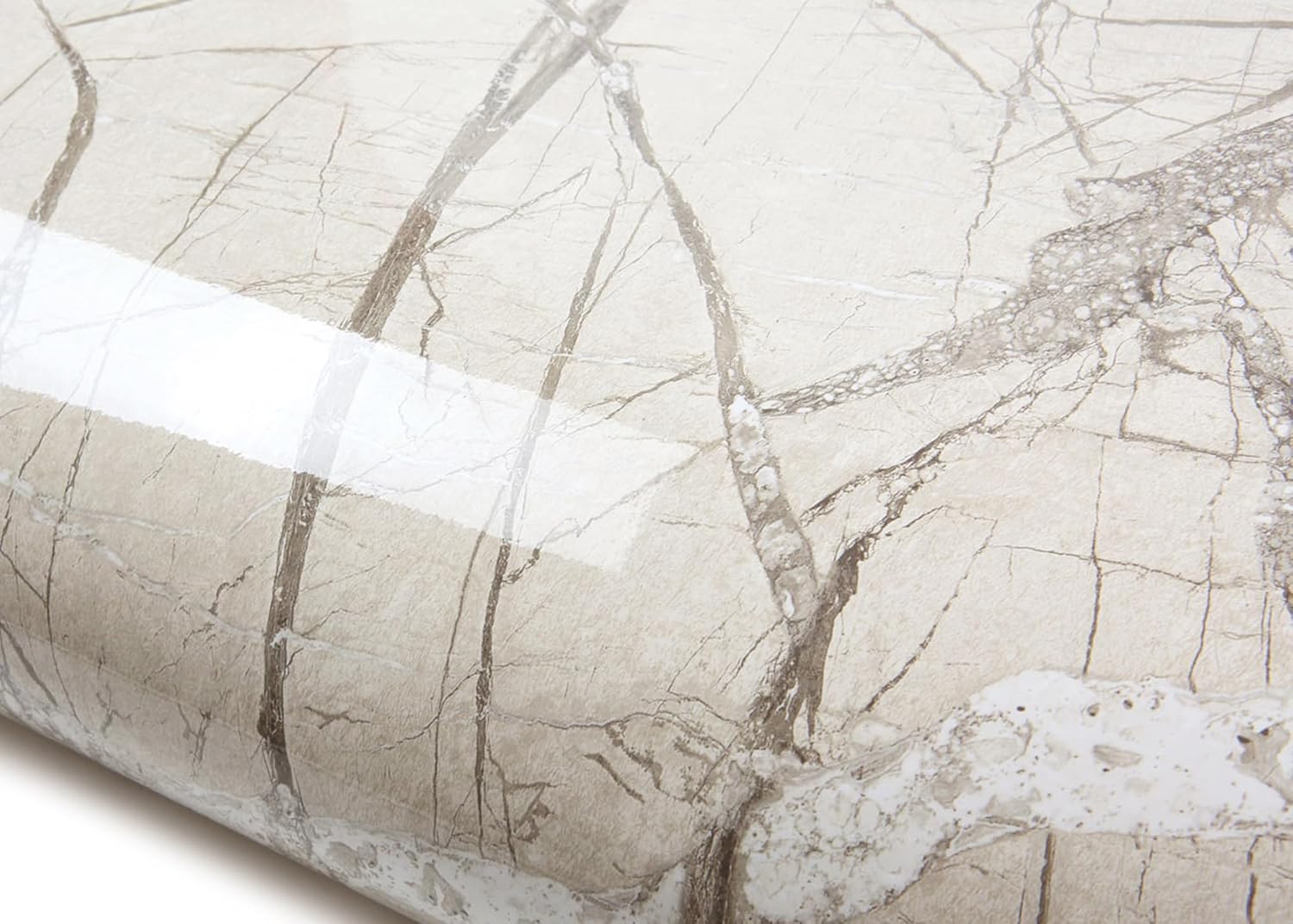 ROSEROSA Peel and Stick PVC Faux Marble Self-Adhesive Wallpaper Covering Counter Top Shelf Liner PGS4136 (3.28 Feet X 8.20 Feet)