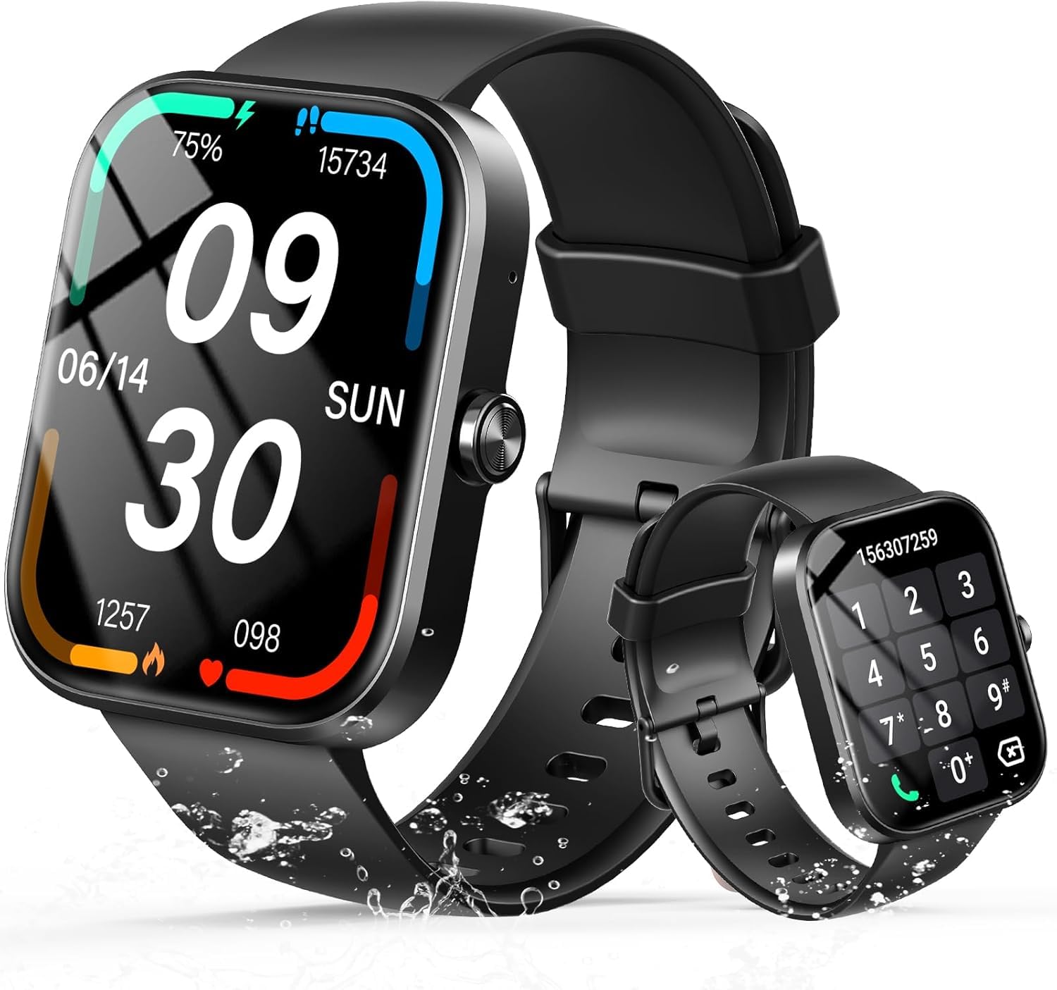 Poounur Orologio intelligente per uomo e donna, orologio fitness 2026 con cardiofrequenzimetro/monitoraggio del sonno/contapassi, smartwatch con chiamata Bluetooth, oltre 112 modalità sportive