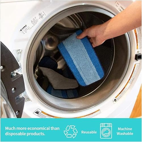 Miniatura 6 de Paquete de 4 almohadillas de limpieza de microfibra compatibles con mopa Bona Hardwood Floor Premium