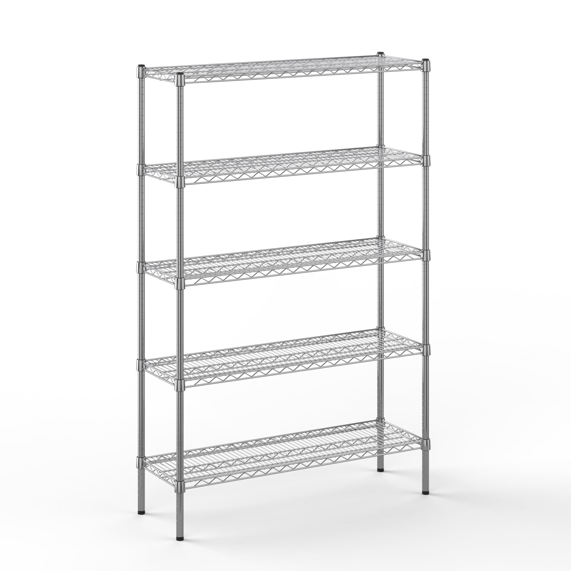 14" Deep x 42" Wide x 64" Height Wire Shelving Kit | 5-Tier | NSF Commercial Storage Rack Unit
