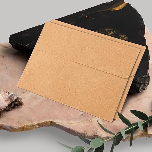 Miniatura 4 de Granhoolm Paquete de 50 sobres de 5 x 7 pulgadas, sobres de invitación A7 de 5.25 x 7.25 pulgadas para tarjetas de 5 x 7, despegar y prensar, ideal