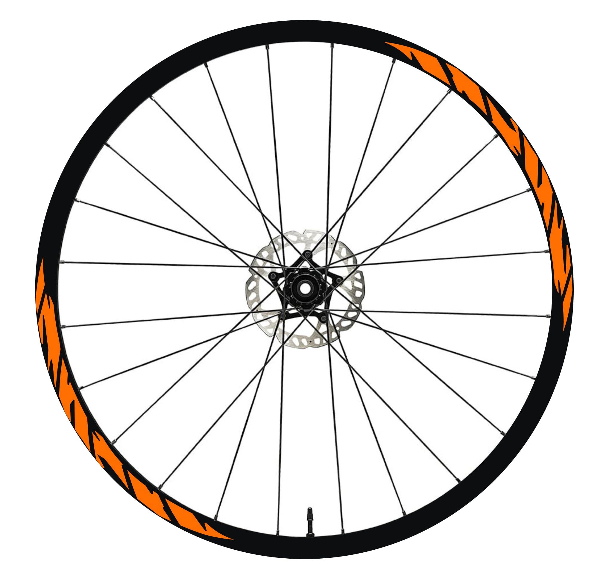Adesivi Compatibili con CUBE Cerchi Bici 26'' - 27,5'' - 28-29'' Pollici Ruota Bici MTB Bike Stickers Cerchi MTB B0062 (28-29'' Pollici, Arancione)