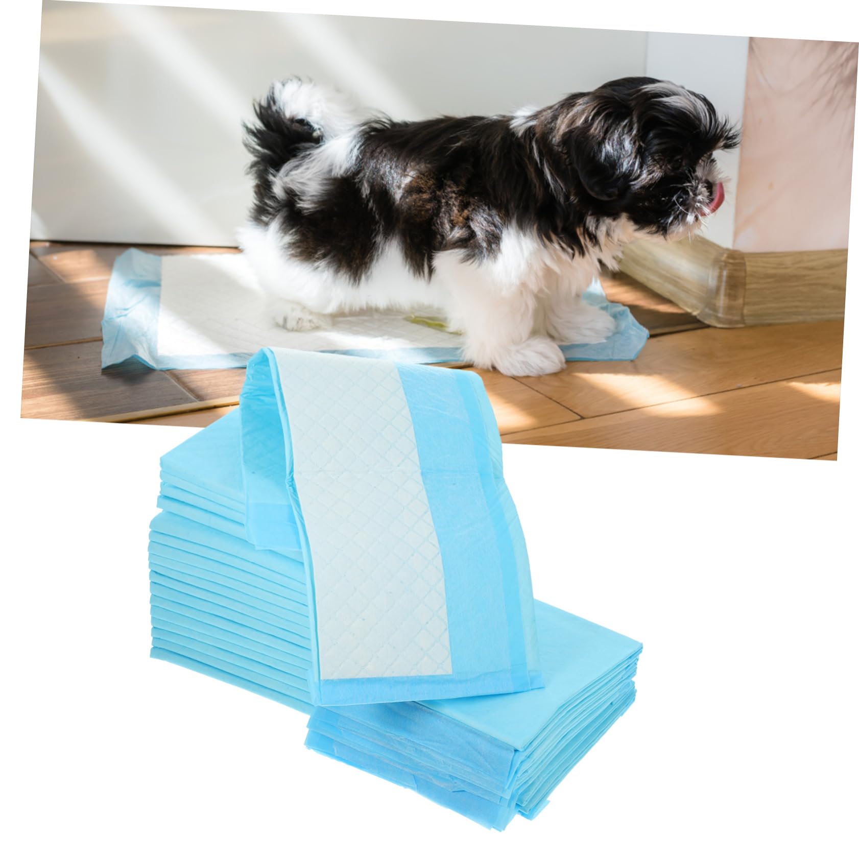 TOYANDONA Alfombrillas Sanitarias para Mascotas Absorbentes Y Resistentes Al Agua Entrenamiento para Perros Y Cachorros para Casa Y 50 Piezas*2