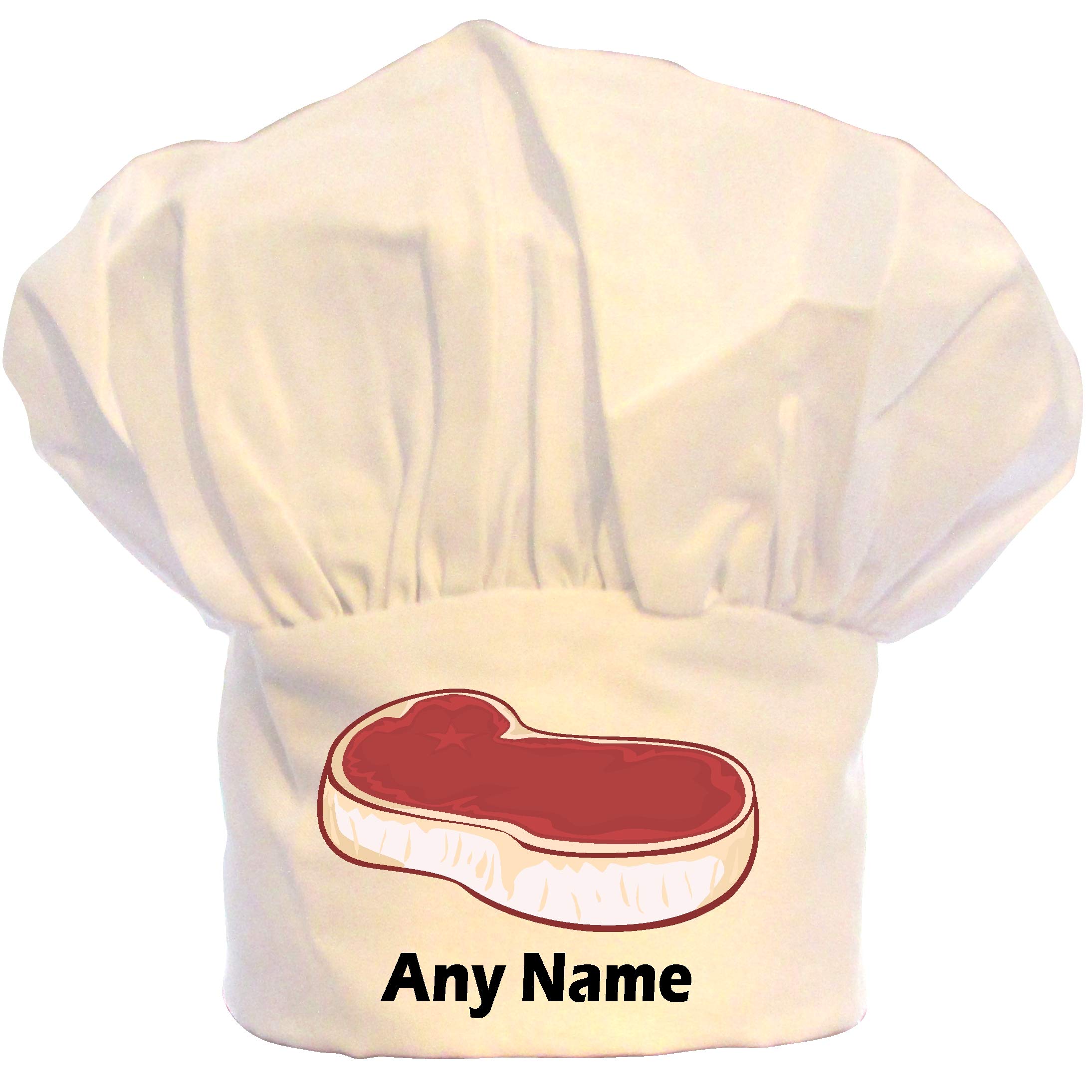 PRESENT2FUTURE PERSONALISED MEAT STEAK PRINT CHEFS HAT 100% POLYESTER