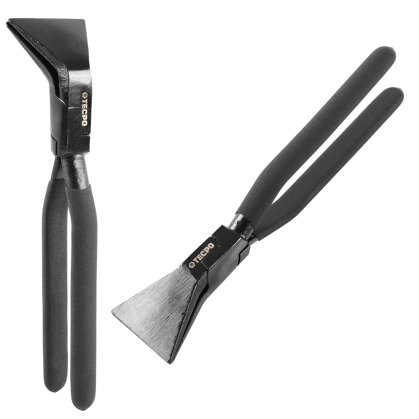 TECPO Set di 3 pinze piegate 0° 45° 90° – dritte, angolate, isolate a immersione 280 mm – Pinza piegatrice – per smussare lamiere con larghezza massima di apertura di 60 mm