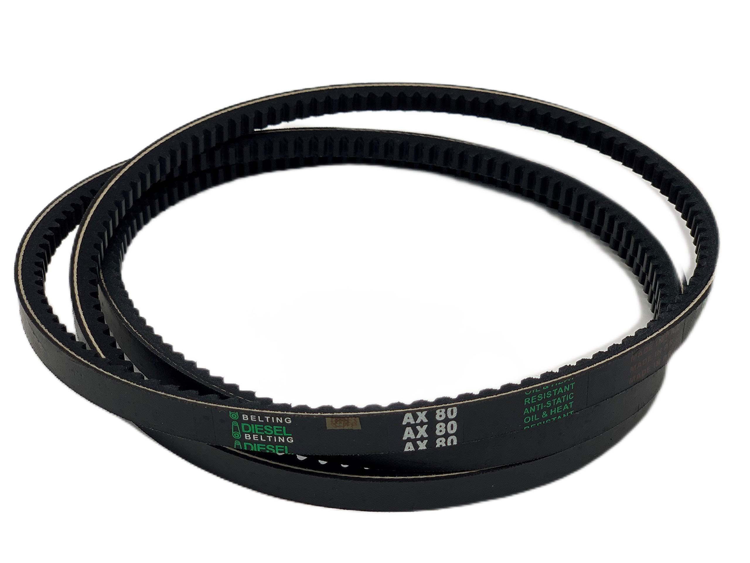 AX80 Classic Cogged V-Belt 1/2 x 82in Outside Circumference