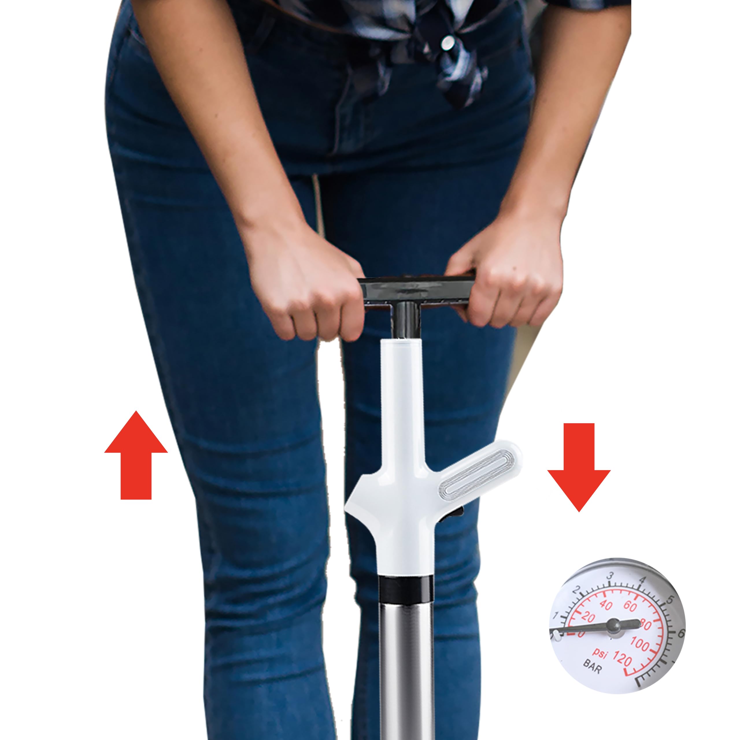 HimaPro Kit de desatascador de aire de alta presión para inodoros, fregaderos de cocina, desagües de ducha y tuberías con facilidad, bolsa de lona y serpiente de drenaje incluida